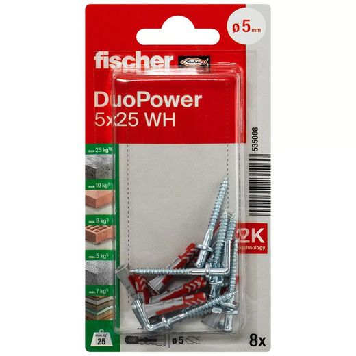 Blister Duopower 5X25 Wh Bl 8 Unités Fischer