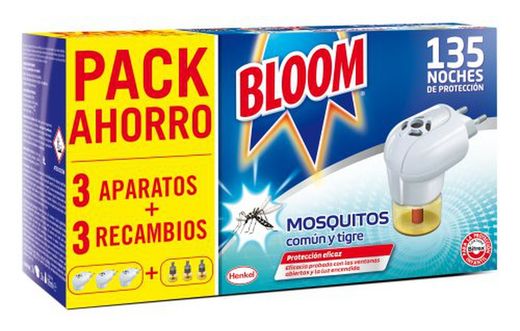 Bloom liquide. Moustiques 3 Appareil + 3Rec