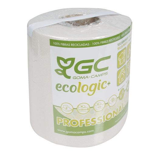 Bobina paper tissú. Paper Secamans Reciclat 2Capes 450 Ús