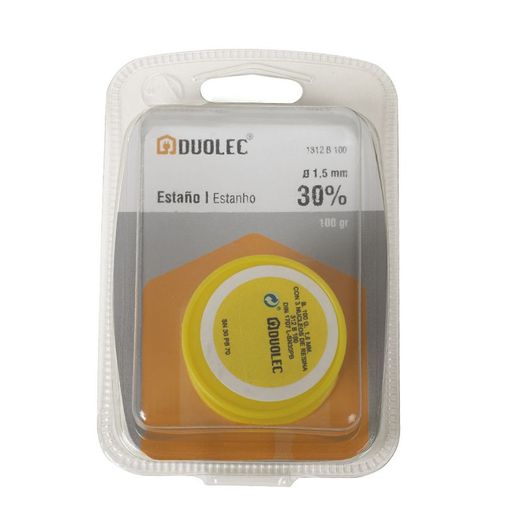 Bobinas en blíster. Estaño Bob.30% 1,5Mm.100 Gr.Duolec