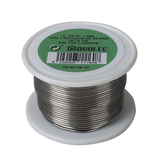 Bobinas. Estaño Duolec 60% 1Mm.100Gr.