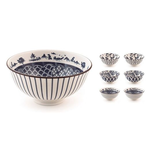 Tigela Poke de porcelana cogumelo 12 cm. sortido (mín. 6 unidades)