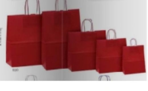 Alça para Saco de Papel Ret. 32+13X28 Vermelho