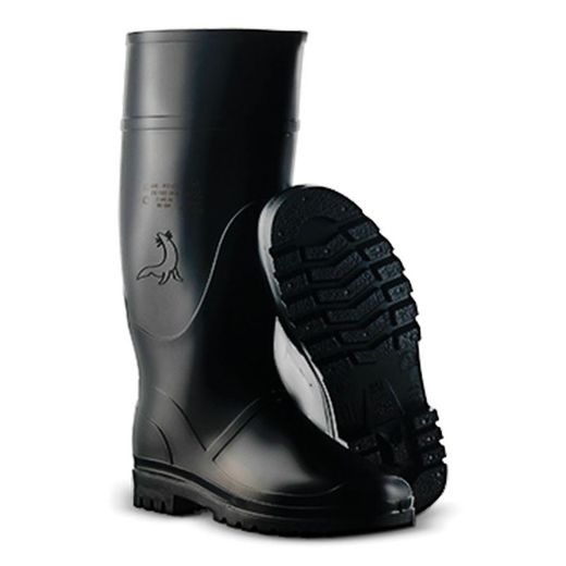 MAVINSA Rain Botte de pluie en PVC noir Botte d'eau haute en canne noire. N° 46