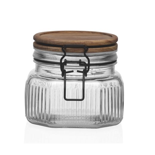 Pot Amb Tapa 600Ml.Acacia 11,3X12,1X9,8