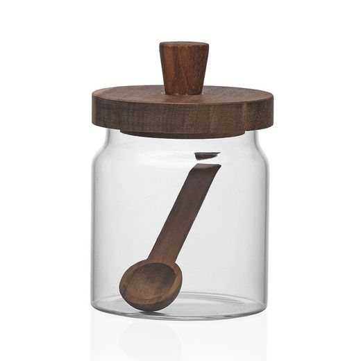 Pot Cristall C/Cuchara 470Ml.11,2X9X13,5