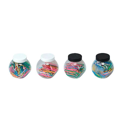 Bote De Clips Colores 4Ass