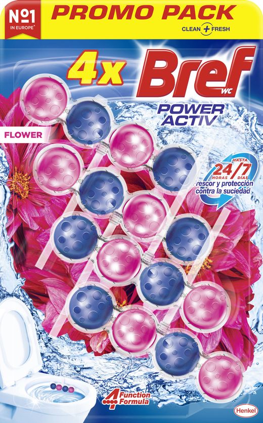Bref Wc Poder Activo Floral (4 Unidades)