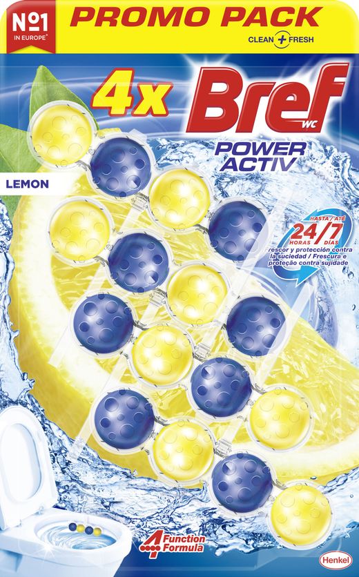 Bref Wc Poder Activo Limon (4 Unidades)