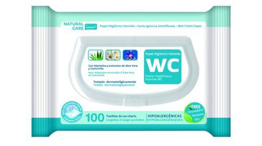 Lingettes WC Brevia C/Couvercle (100) Bio
