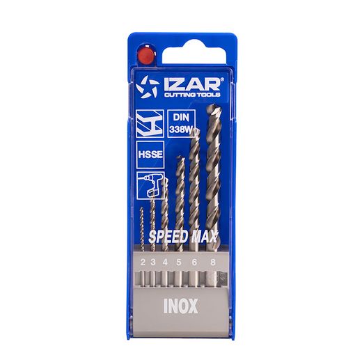 Broques 6Uds.Hsse Inox. 2-3-4-5-6-8Mm.