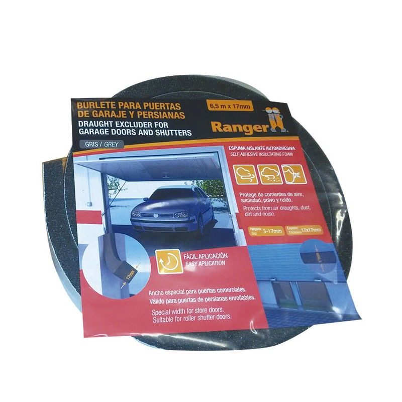Burlete espuma puerta garaje MIARCO. Burlete Espuma Garaj/Persian 6,5 M(17Mm)