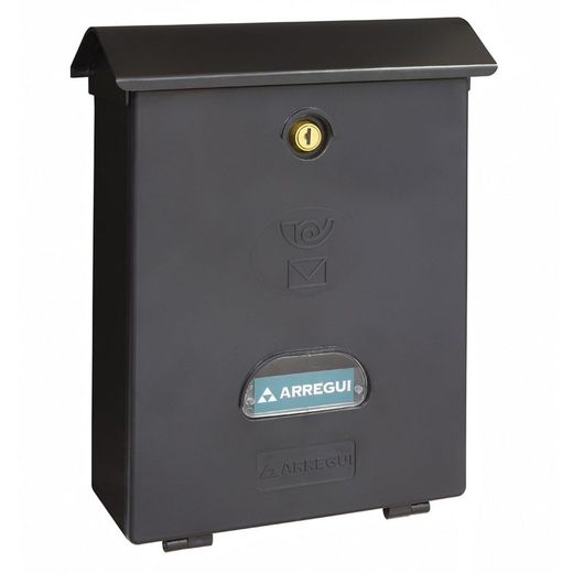 Buzon classico de plastico Arregui. Color negro.