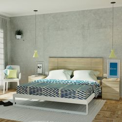 Tête de lit moulée sous pression Pitarch Elsa 1,6 cm 160x3,2xh.50 cm.Blanc