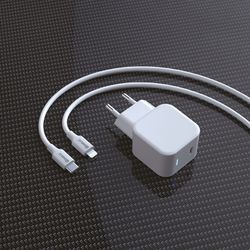 Câble C-Lightning 30W 6A 1m blanc