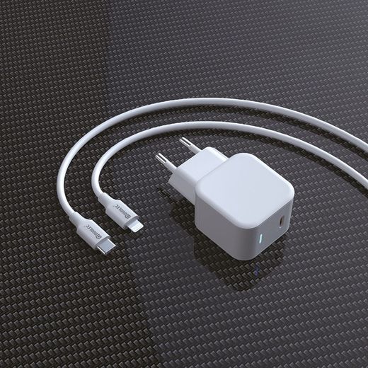 Câble C-Lightning 30W 6A 1m blanc