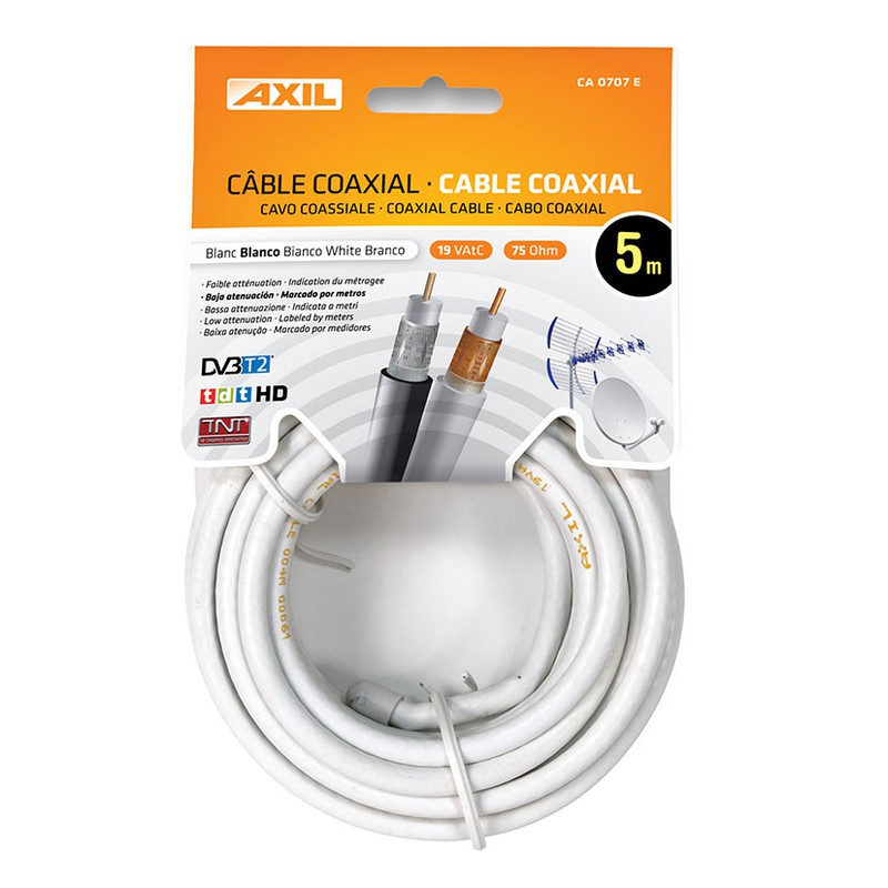 Cable coaxial antena TV AXIL Cable Coaxial En Bobina Colgante 50 M. —  Ferretería Roure Juni