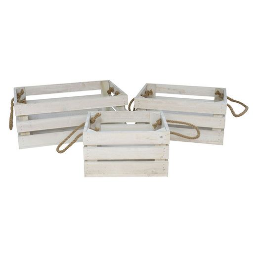 Caixa Decorativa Fusta Warren X3 Blanca