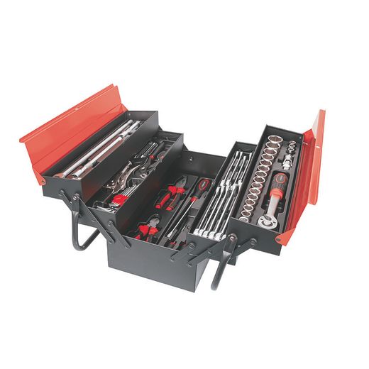 Caixa Metalica 63 Pzas.Chr-V 5 Compartim.