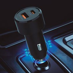 Chargeur de voiture double 38W noir