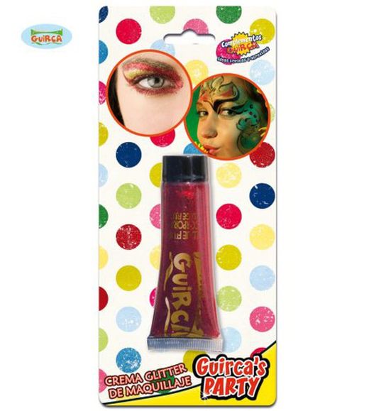 Carnaval Tubo Gliter Gel Rojo R-15455