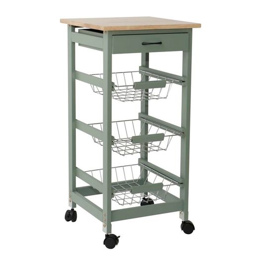 Carro Auxiliar Cuina 37X37X76 Cm. Verd