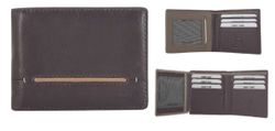 Cartera Pell Acq Nomada62 Negre 11X8,5