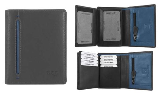 Cartera Pell Aqc Nomada 33 Negre 9X12