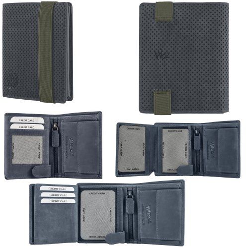 Carteira de couro furada Wildzone 49h 11x8