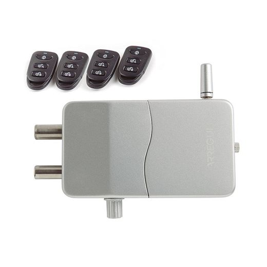 Serrure invisible avec alarme Arregui. Couleur argent. Télécommande incluse.