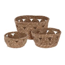 Cistella Vímet Decorada 3 Unitats