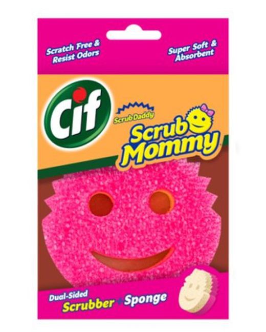 Cif Scrub Mommy Estropajo C/Esponja Rosa