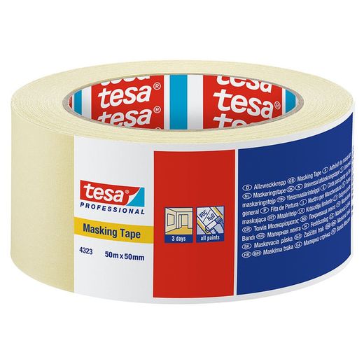 Cinta adhesiva de pintor TESA 4323 Cinta Adhesiva Krepp 50 Mm X 50 M