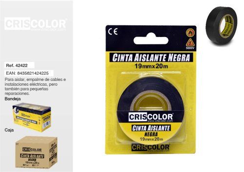 Cinta Aislante Negra 19mm X 20mt R42422