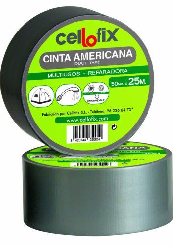 Cinta Americana 25mt X 50 Mm Negra