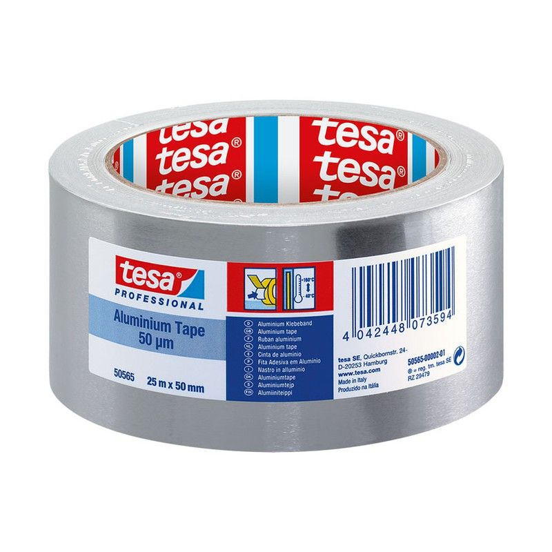 Cinta de aluminio TESA. Cinta Adhesivo Aluminio 50Mmx25M