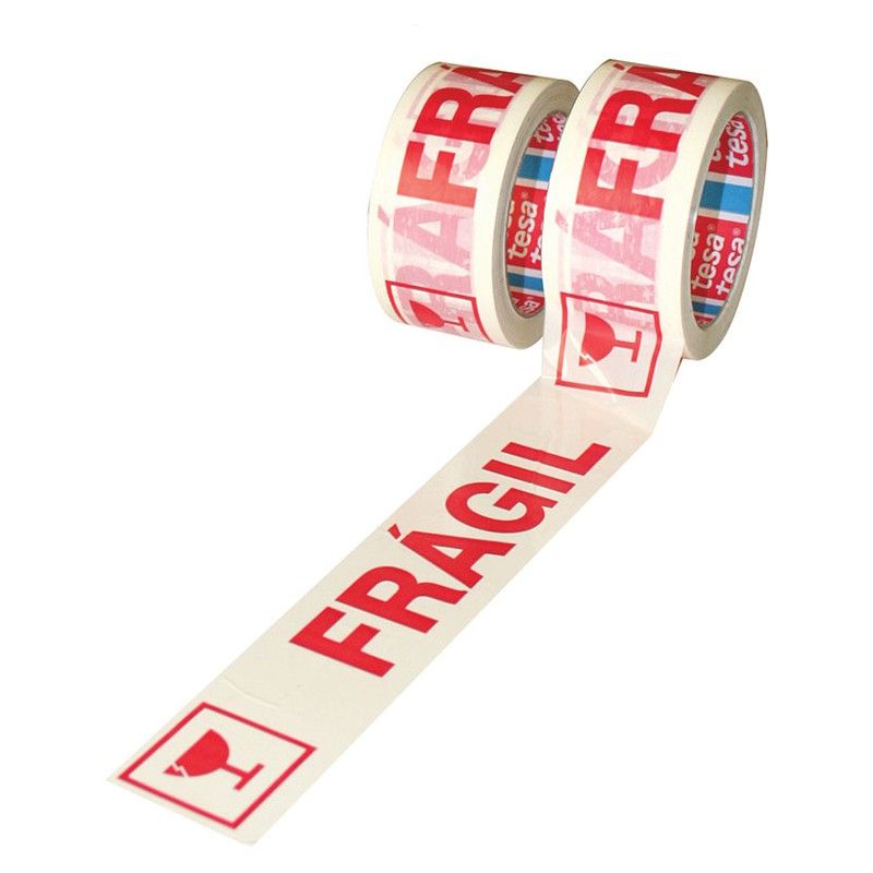 Cinta embalaje TESA Muy frágil 60089 Cinta Embalaje "Frágil" 50 Mmx66M