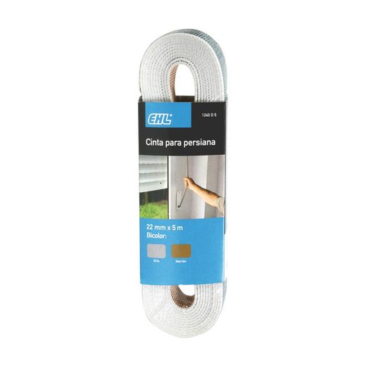 Cinta persiana EHL. Cinta Persiana Beige. Ancho18Mm. 6M. Ehl