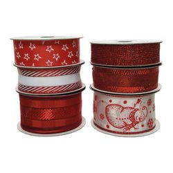 Cinta poliester surtido rojos