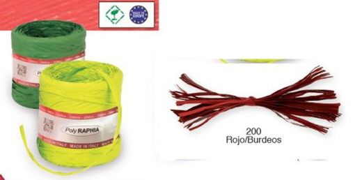 Fita de Ráfia 15mm X 200M. Vermelho/Borgonha 200