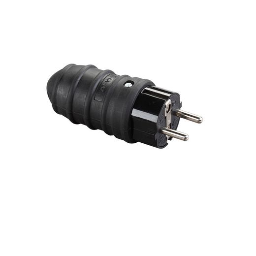 Clavija 4.8mm Caucho 16a-250v Ngr Duolec