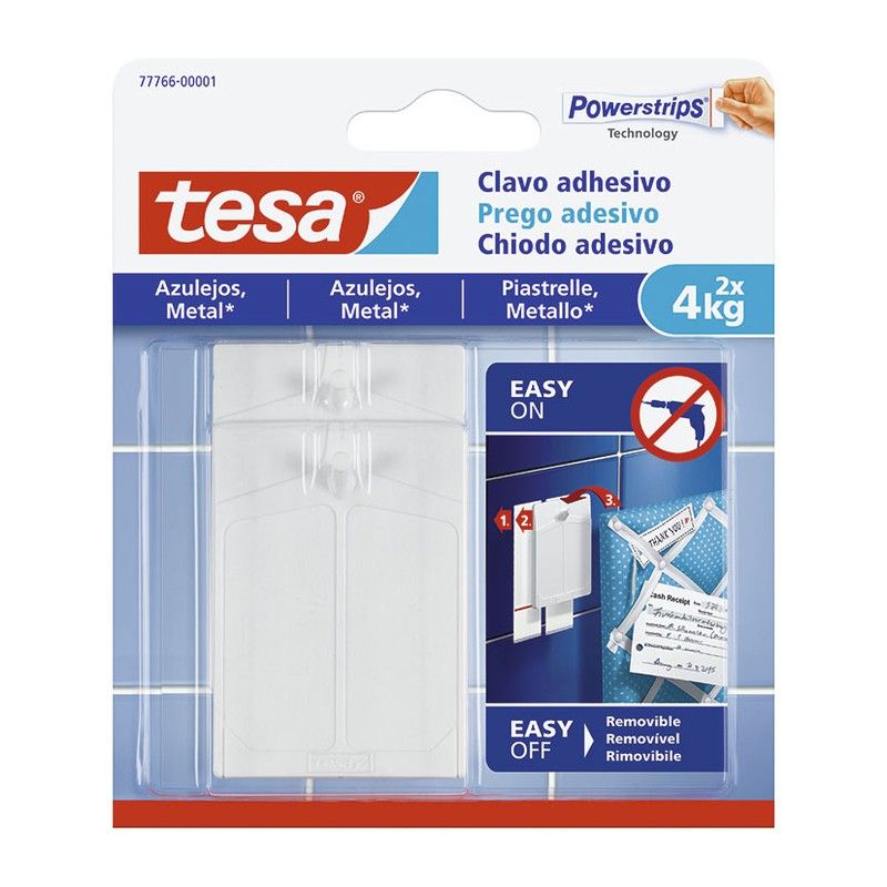 Clavo cuelgacuadros TESA TAPE Smart Mounting. Clavo Adhes..Sup.Lisas.Hasta 4 Kg.