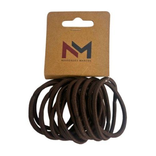 Laço de cabelo de borracha com cordão grosso 12u Marr.361