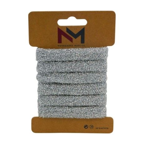 Élastique à cheveux N°3 Lurex (6u) Nickel Cl299/29