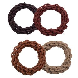 Élastique à cheveux tressés 0,2 mm -3u-Clo139 Marron.