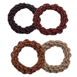 Élastique à cheveux tressés 0,2 mm -3u-Clo139 Marron.