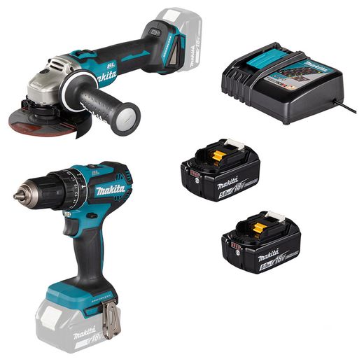 Combo Dhp485+Dga504+Bl1850Bx2 18V Lxt 2