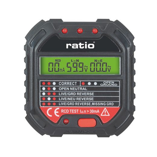 Comprobador Prof.Enchufes Ratio Ht-107D