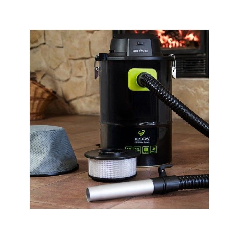 Aspirador de gran potencia ultrarresistente apto para cenizas, carbón