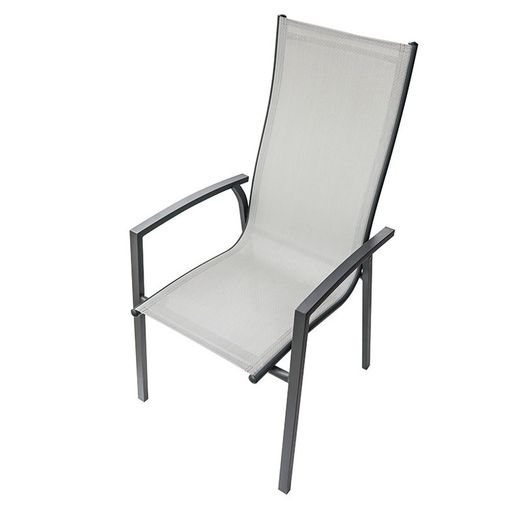 Conjunto Capri Sillón Alto Aluminio Antracita